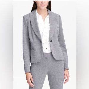 Calvin Klein Houndstooth Shawl Collar Black & White Blazer